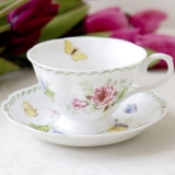 y16051 餐具器皿 咖啡茶具-幸福莊園新骨瓷午茶組(1壺2杯)